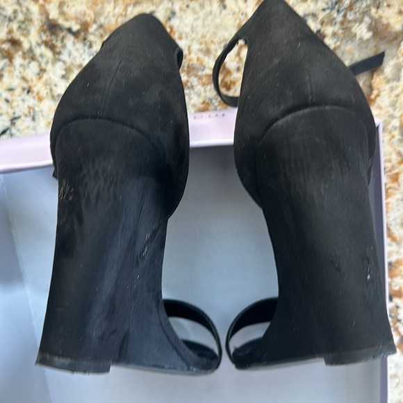 Madden Girl Black Willoow Wedge Sandals - Picture 7 of 9